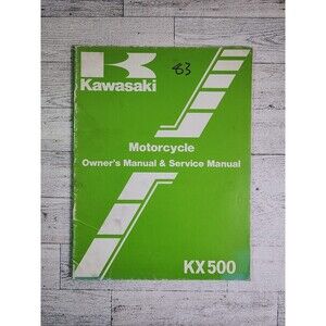 KAWASAKI KX 500 A2 1983 OWNERS MANUAL & SERVICE Motorcycle 99920-1246-01